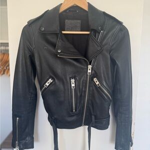 Black Leather All Saints Jacket